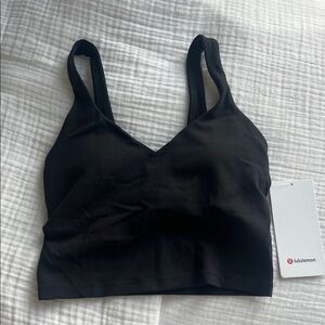 lululemon align tank. black longline V-neck bralette. New with tags. Size 4. NWT